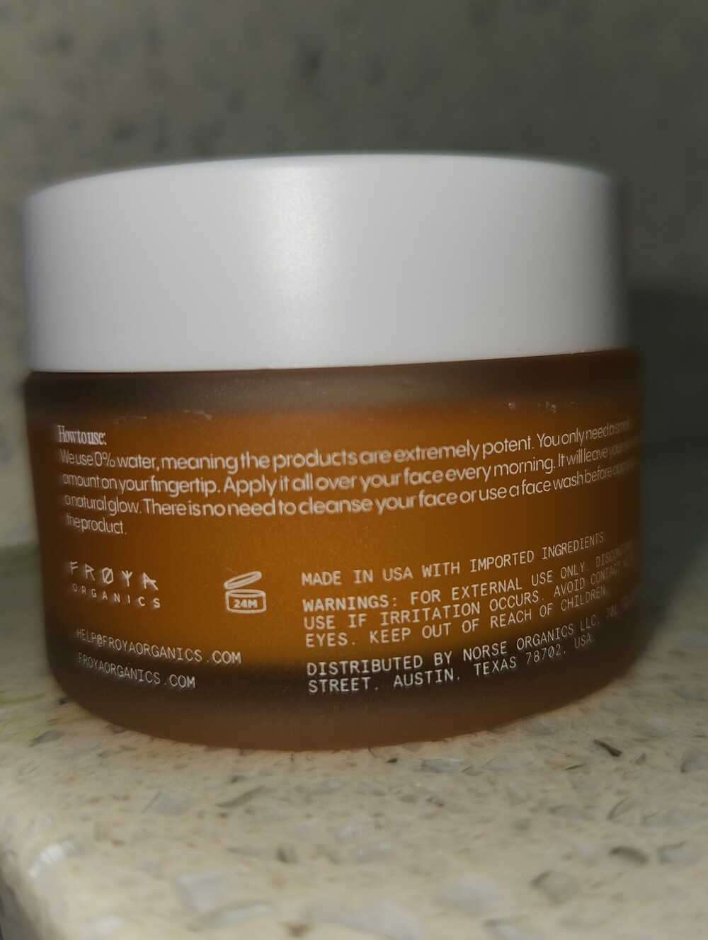 New Froya Organics Day Balm Face Cream Anti-Aging Insane Glow Pomegranate - Picture 10 of 13